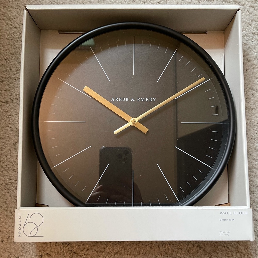 Black and gold clock